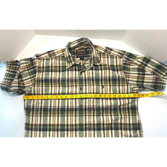 Woolrich John Rich & Bros Mens Plaid Shirt Size Large Short Sleeve Button Up - Picture 4 of 9